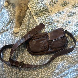 Free People Wade Sling Leather Bag